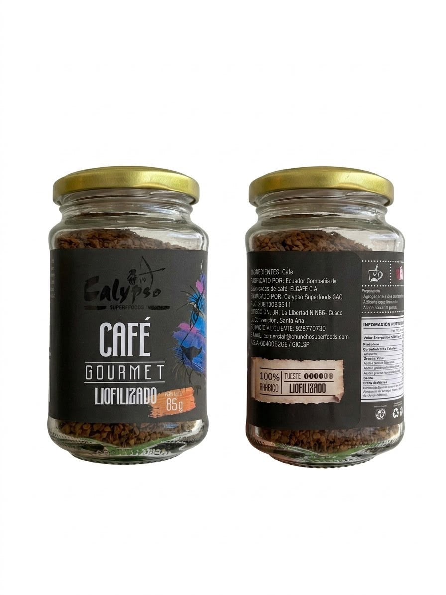 Café Gourmet Liofilizado Frasco Vidrio 85grs. Calypso