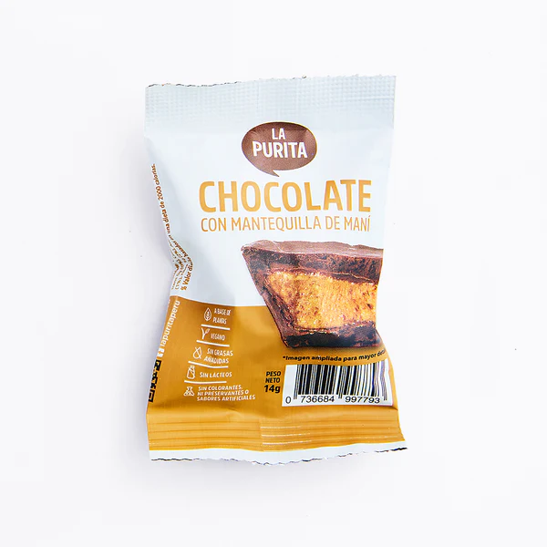 Chocolate Relleno de Mani 14grs. La Purita