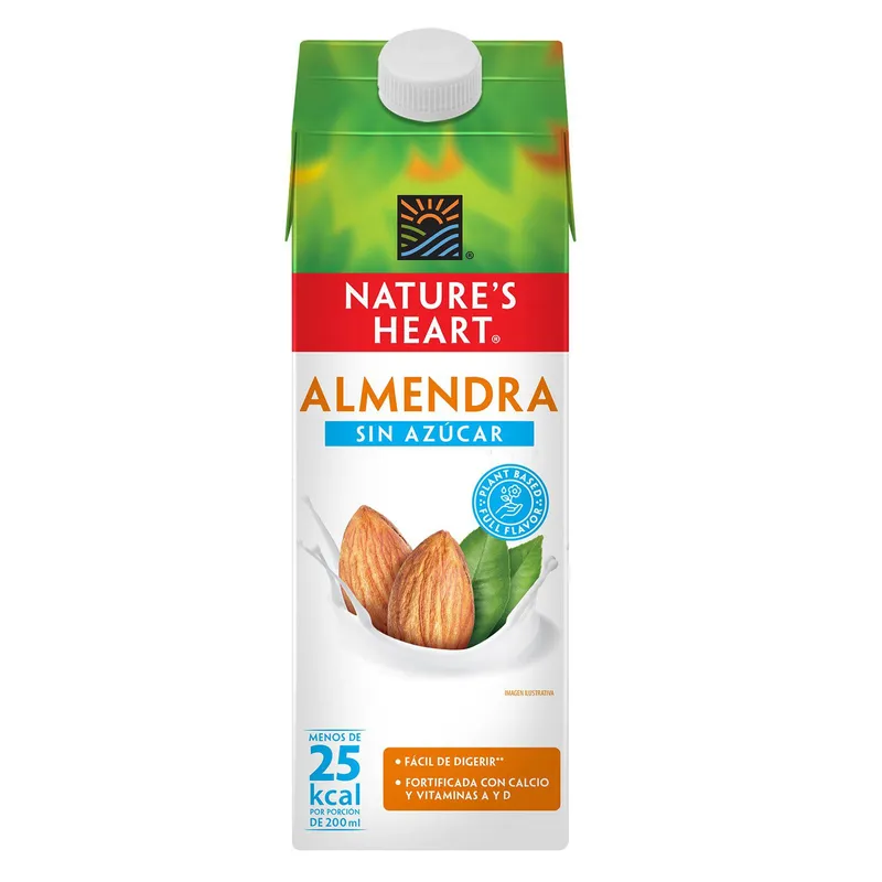 Leche Almendra sin Azucar Nature Heart