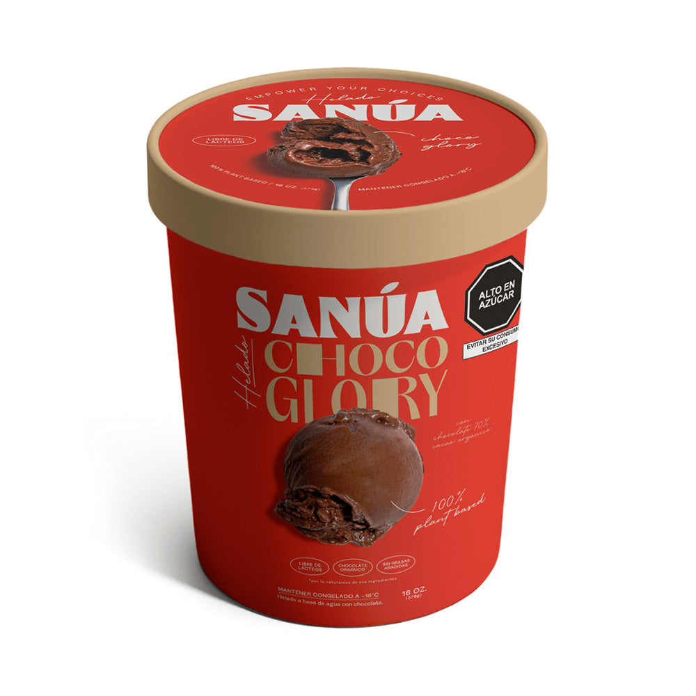 Helados Sanua Pote 16onz. Chocolate 70% Cacao