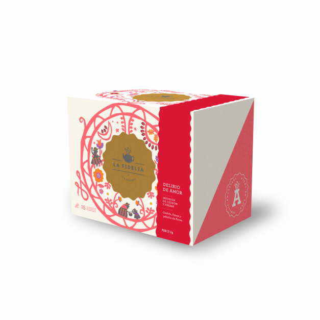 Infusion Delirio de Amor La Fidelia (Cedron y Fresas) sobre 2.5grs.