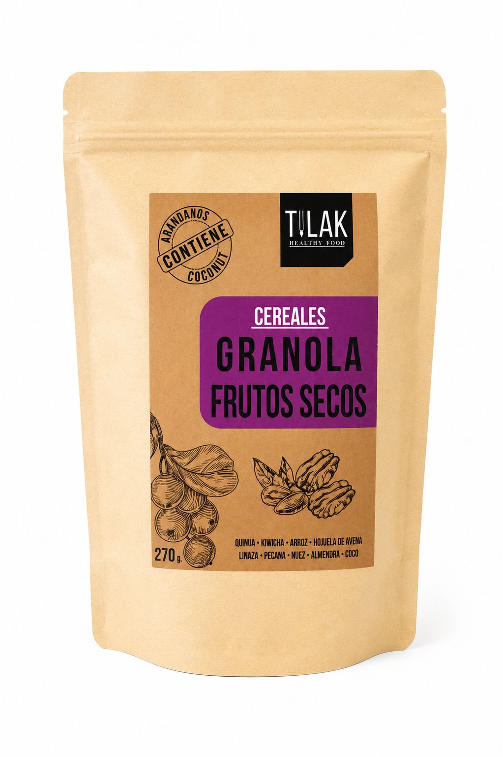 Granola Frutos Secos 270grs. Tilak