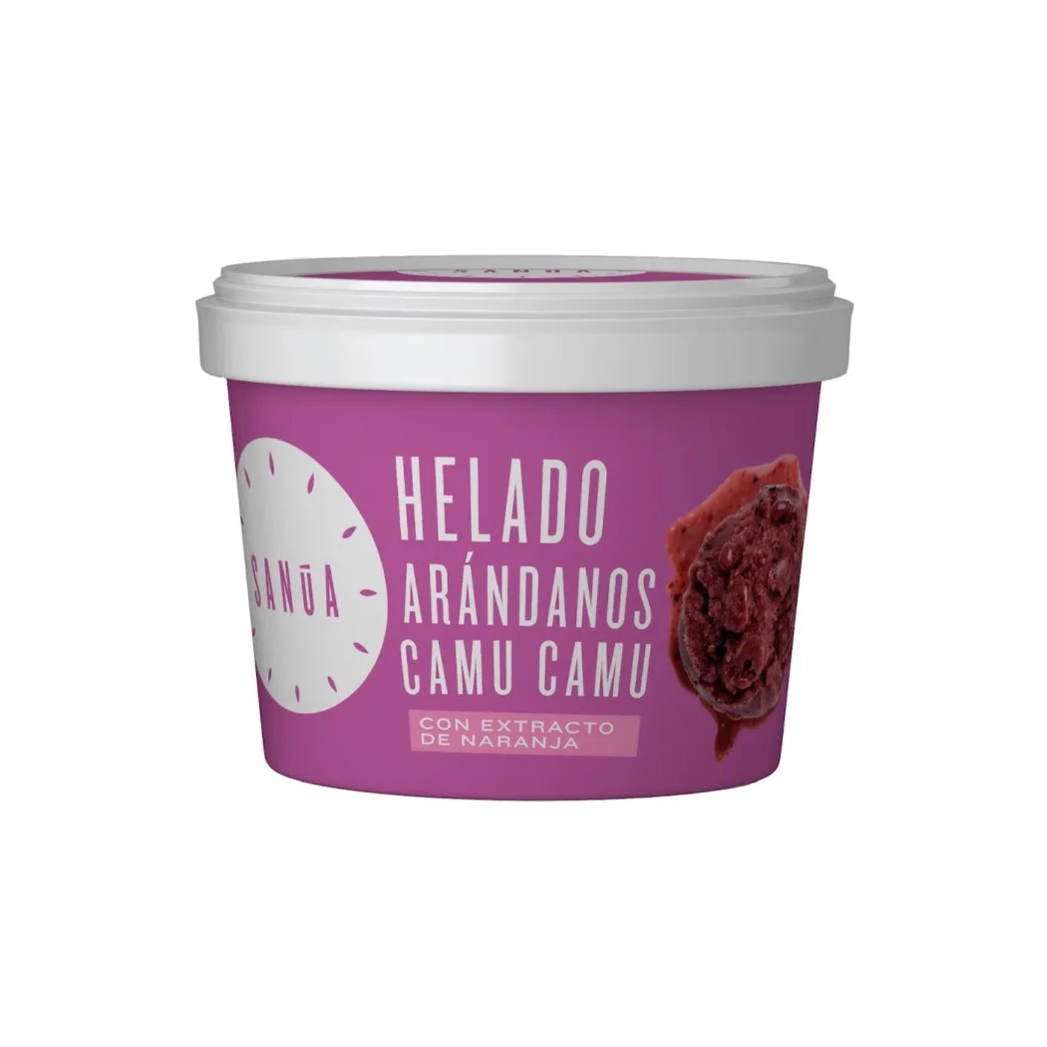 Helado Sanua Pote 4.5onz. Arandanos Camu Camu