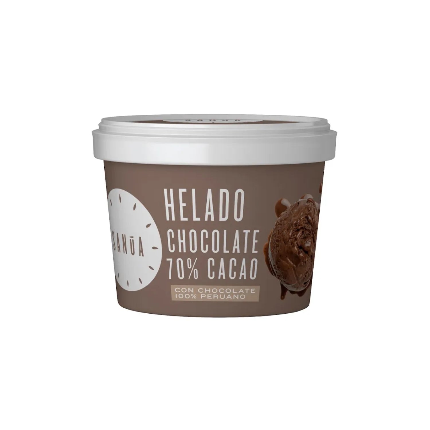 Helado Sanua Pote 4.5onz. Chocolate 70% Cacao
