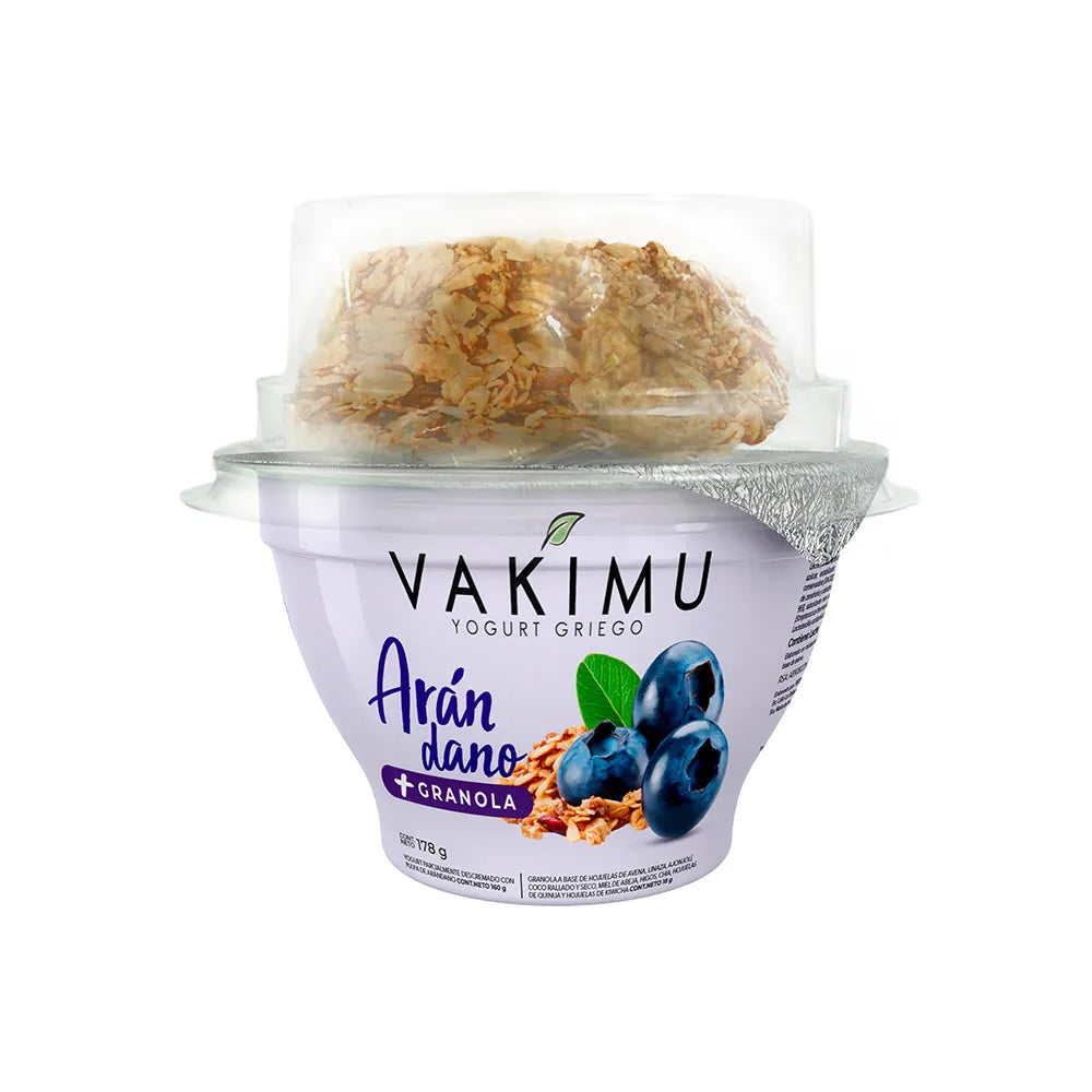 Yogurt Griego Vakimu Arandano + Granola 178grs.