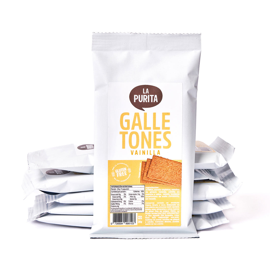 Galletones Vainilla 35grs. La Purita