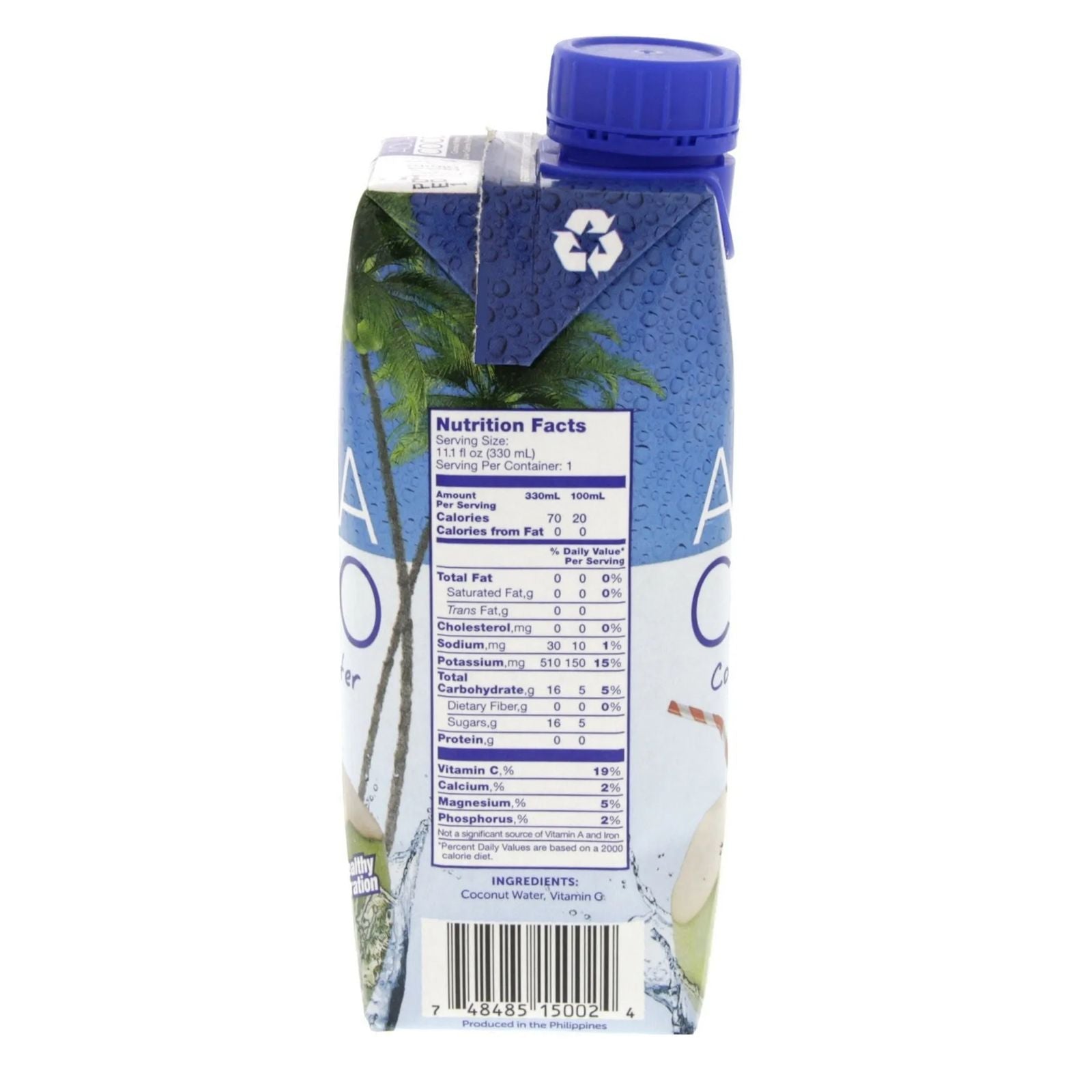 Agua De Coco Aqua 330ml