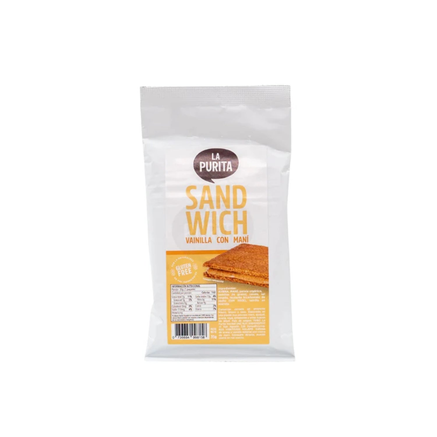 Sandwich Chococolate con Vainilla 35 grs. La Purita