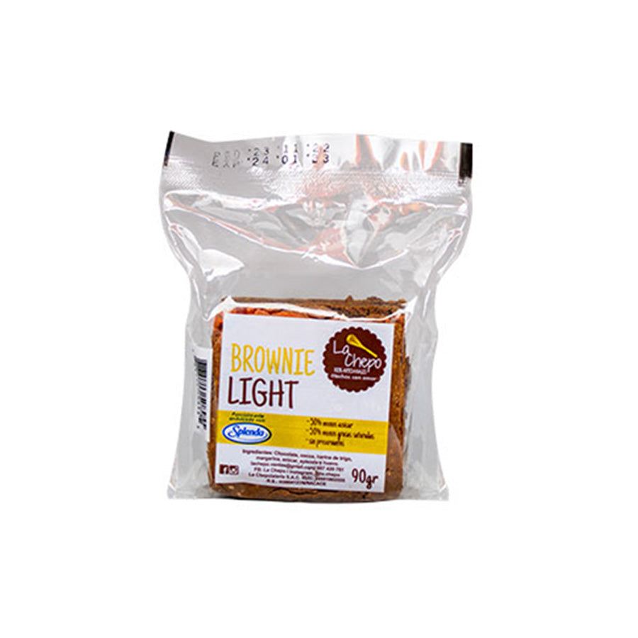 Brownie Light con 50% menos azucar, 50% menos grasas saturadas, sin preservantes