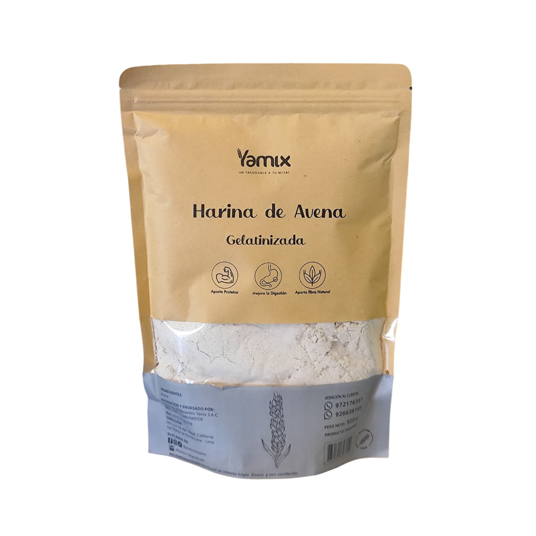 Harina de Avena Gelatinizada 500grs. Yamix