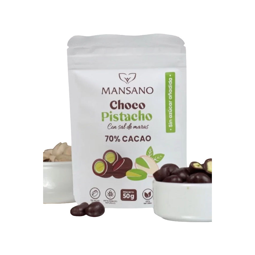 Choco Pistachos 70% Cacao con sal de maras