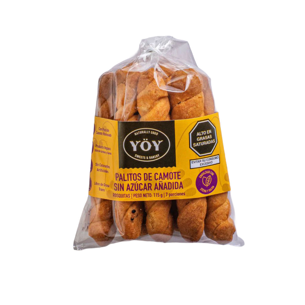 Palitos de Camote sin azúcar añadida.
